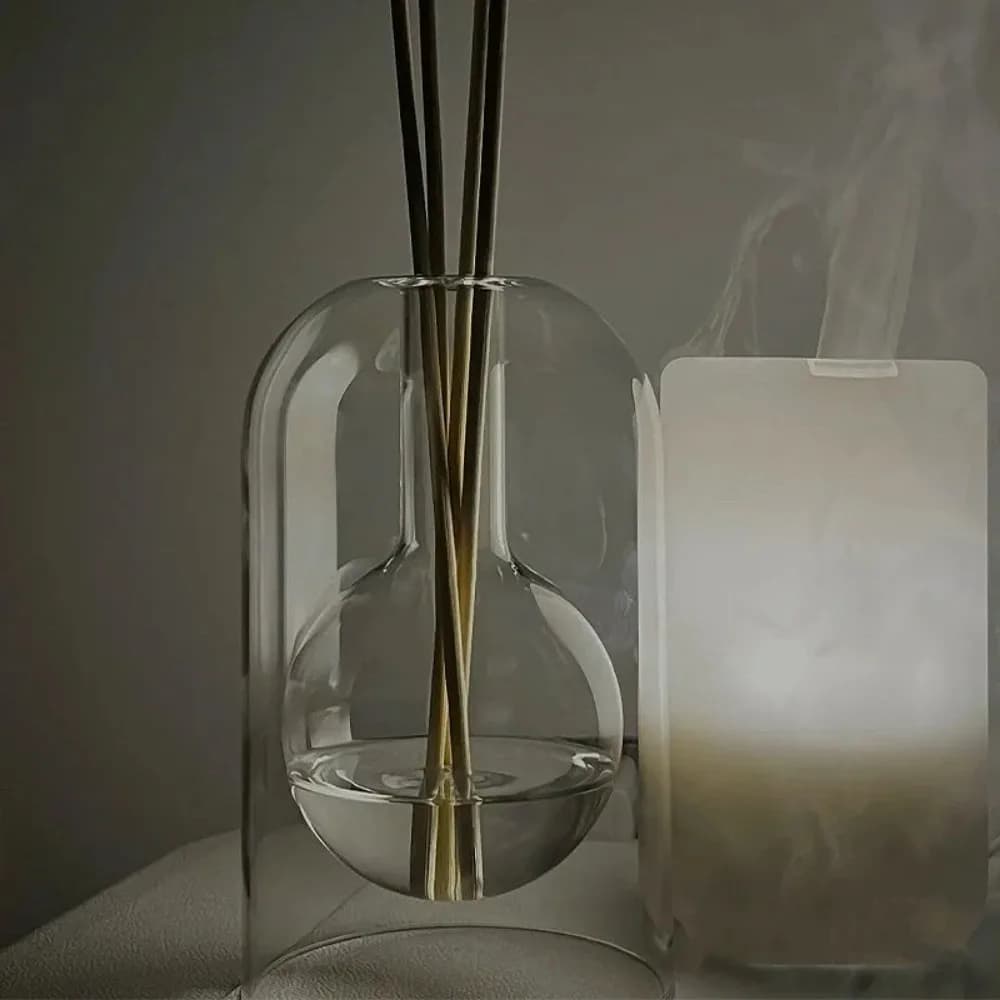 Bouteille de diffuseur d'aromathérapie, huile essentielle en verre avec bâtons de diffuseur, conteneurs transaprent de stockage domestique de 130/200ML