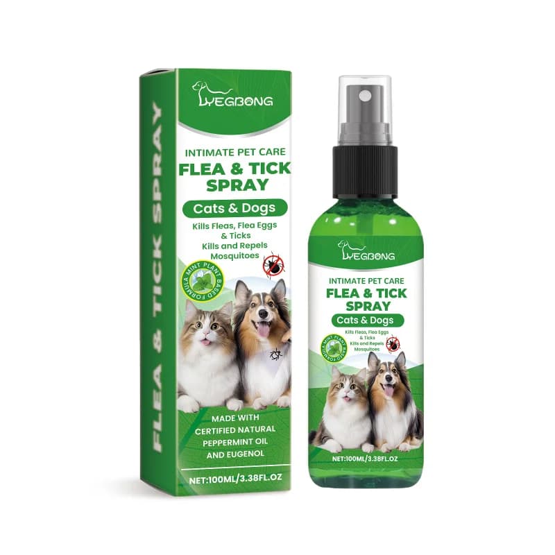 Spray anti-puces et tiques pour chiens et chats, répulsif d'insectes doux à usage quotidien, tue les puces, les tiques et les poux, formule sûre