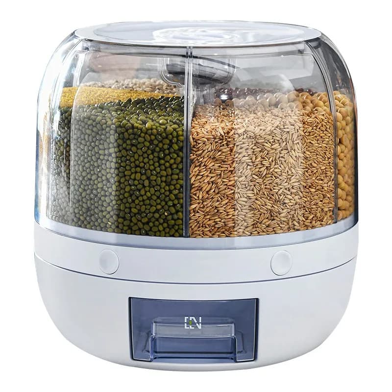 Seau à riz divisé en grilles
