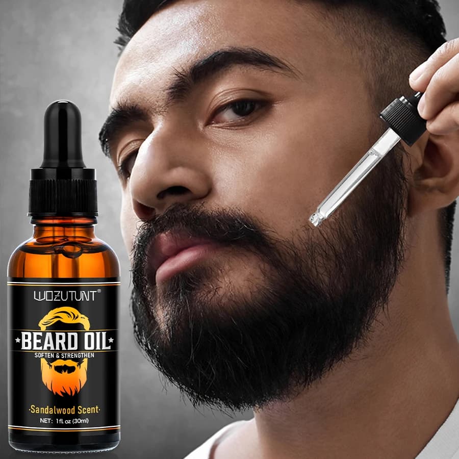 Parfum de bois de santal 100% naturel, huile pour barbe et baume 30g, adoucit, renforcer, hydratant, produit de soin pour hommes