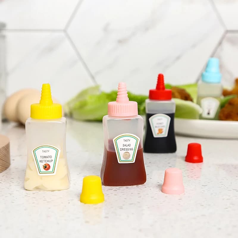 1/2/4 pièces/ensemble Mini Sauce tomate salade pansement huile vaporisateur bouteille Portable petit récipient