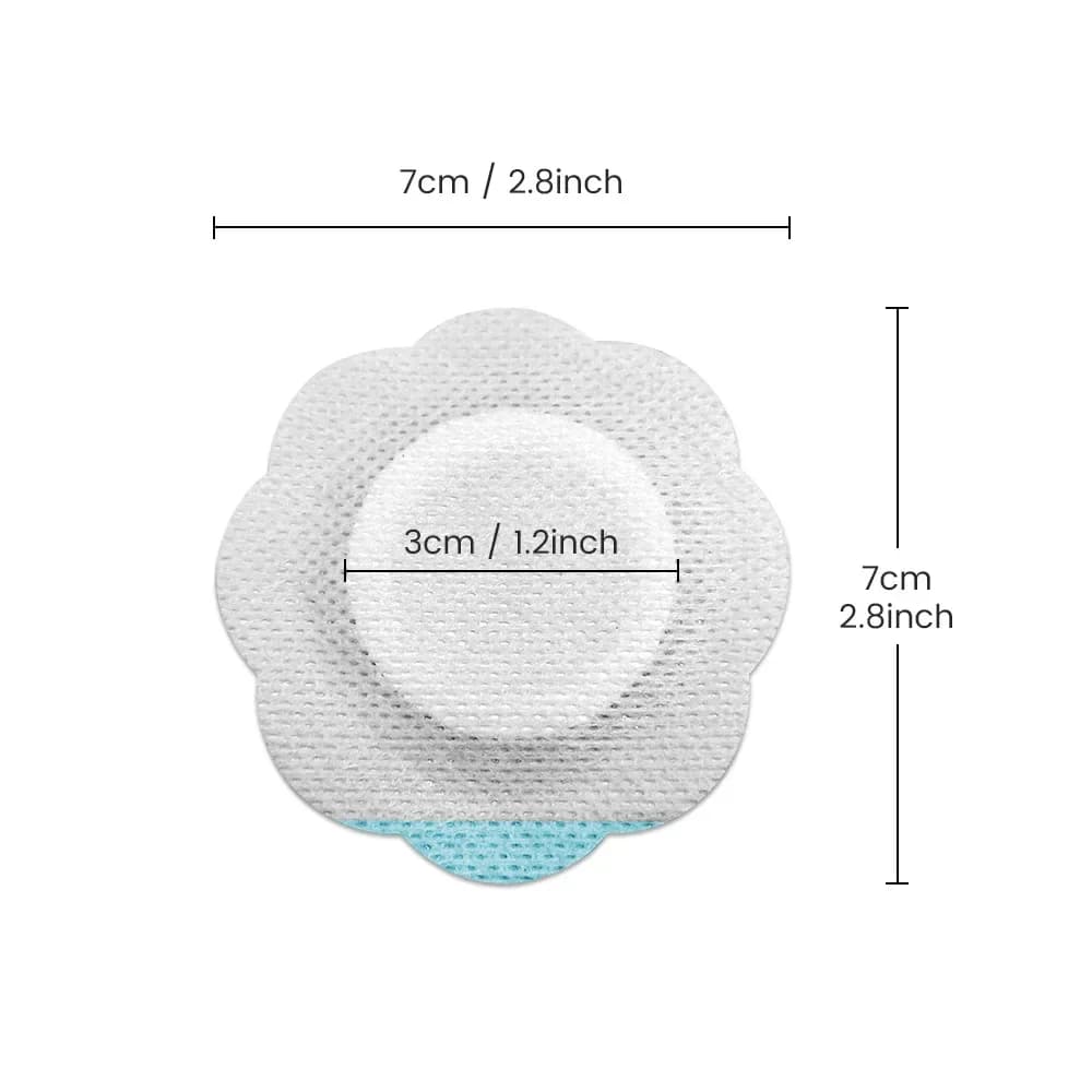 Patchs pour nombril à l'huile de ricin, emballage d'huile de ricin, tampons auto-adhésifs jetables en coton biologique, Anti-fuite, sans huile, 10 à 50 pièces
