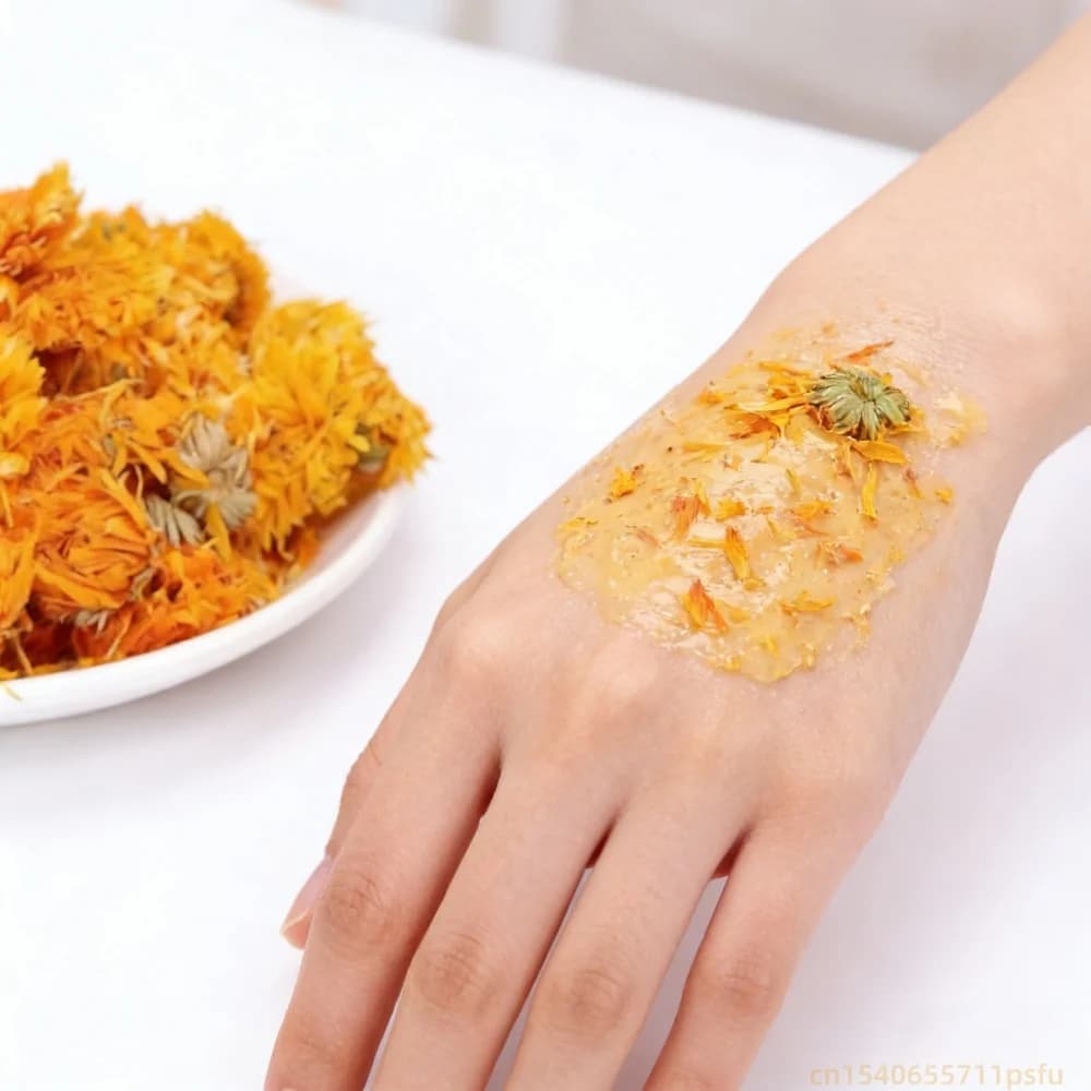 Pétales de calendula de souci biologique, 100/200g, fleurs séchées pour bain de beauté, oreiller en sachet, décoration de mariage et bougie DIY