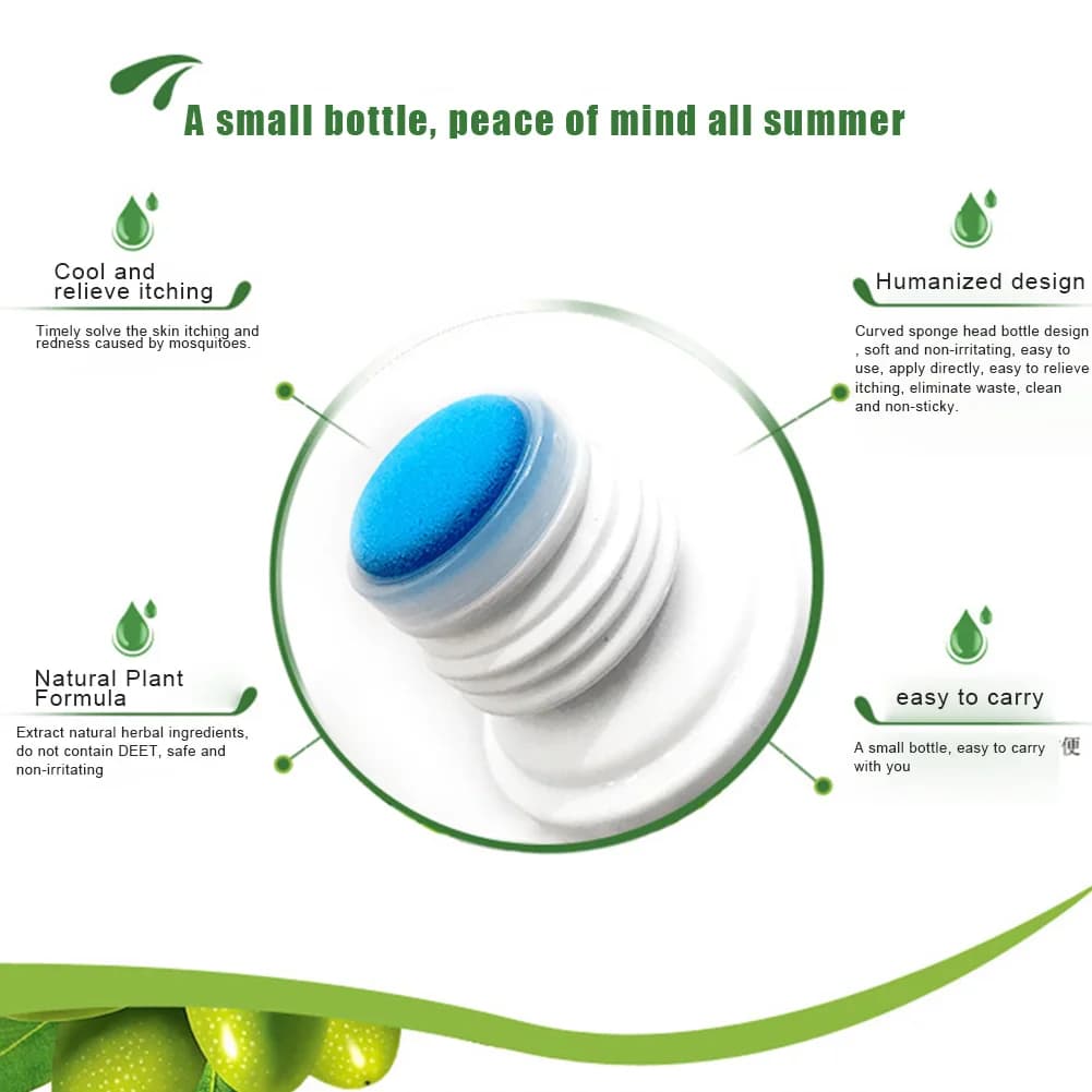 Répulsif anti-moustiques liquide Anti-démangeaison à rouler, applicateur de soulagement facile, sans Stimulation, empêche les éclats, les piqûres de moustiques