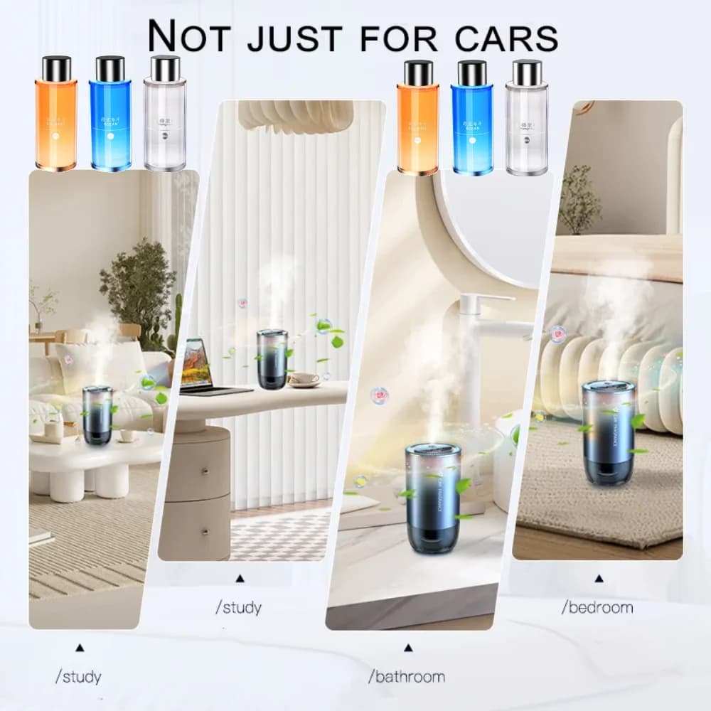 Diffuseur de parfum de voiture diffuseurs d'air de voiture intelligente Concentration réglable 50ml diffuseur d'huile essentielle parfum de voiture Rechargeable
