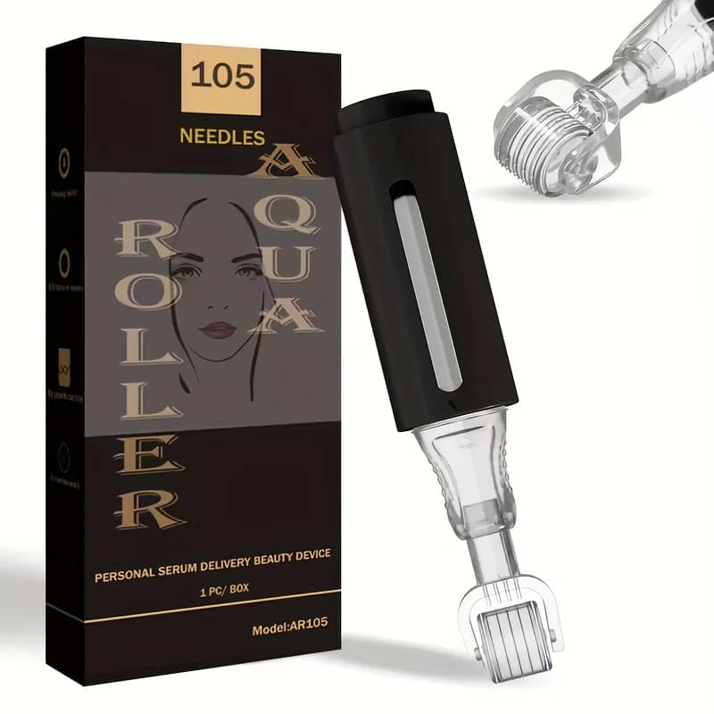 Rouleau dermique en titane à 105 aiguilles, 0,25 mm, rouleau hydratant, rehausseur de lèvres, adapté aux lèvres, au visage, aux cheveux, à un usage domestique, outil de beauté