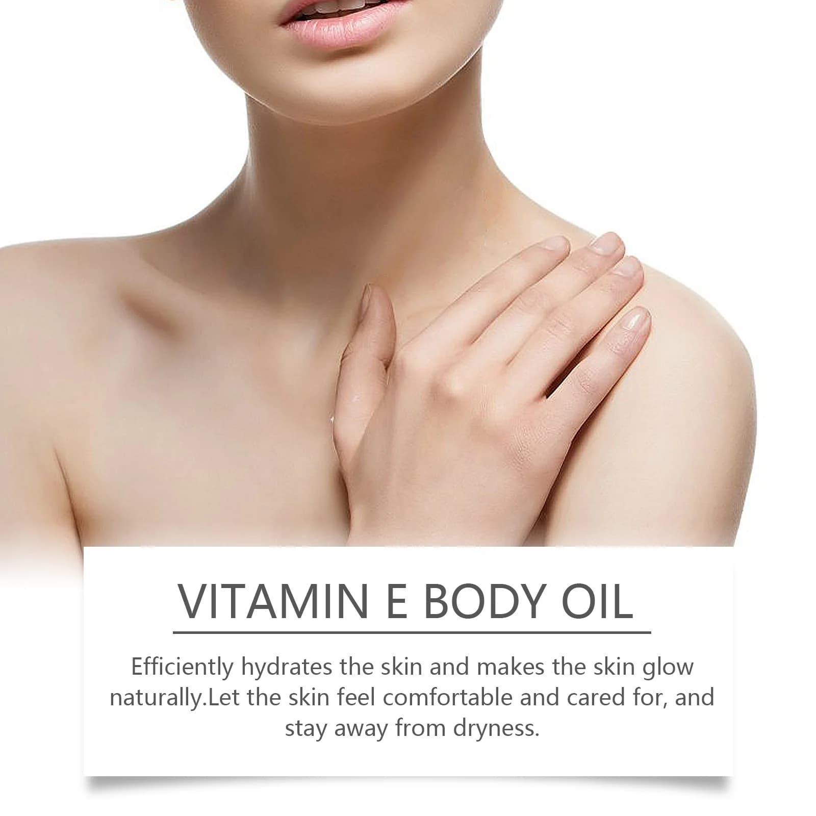 Huile hydratante à la vitamine E, soin de la peau, éclaircissant, raffermissant, masseur corporel, augmentation de titut de la peau