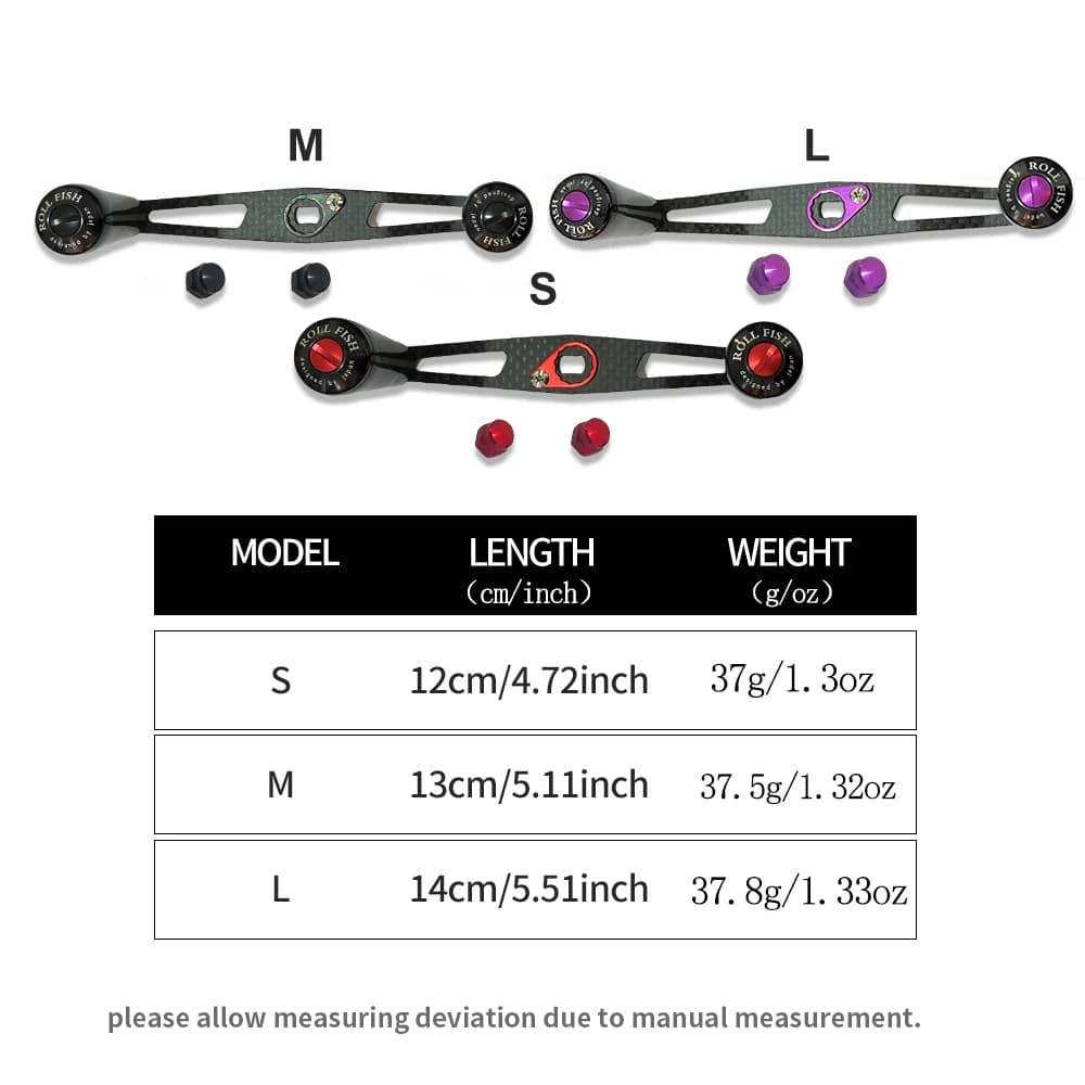 Bras oscillants en fibre de carbone ROLLFISH, légers, 3 couleurs et 3 tailles, pièces de pêche haute performance