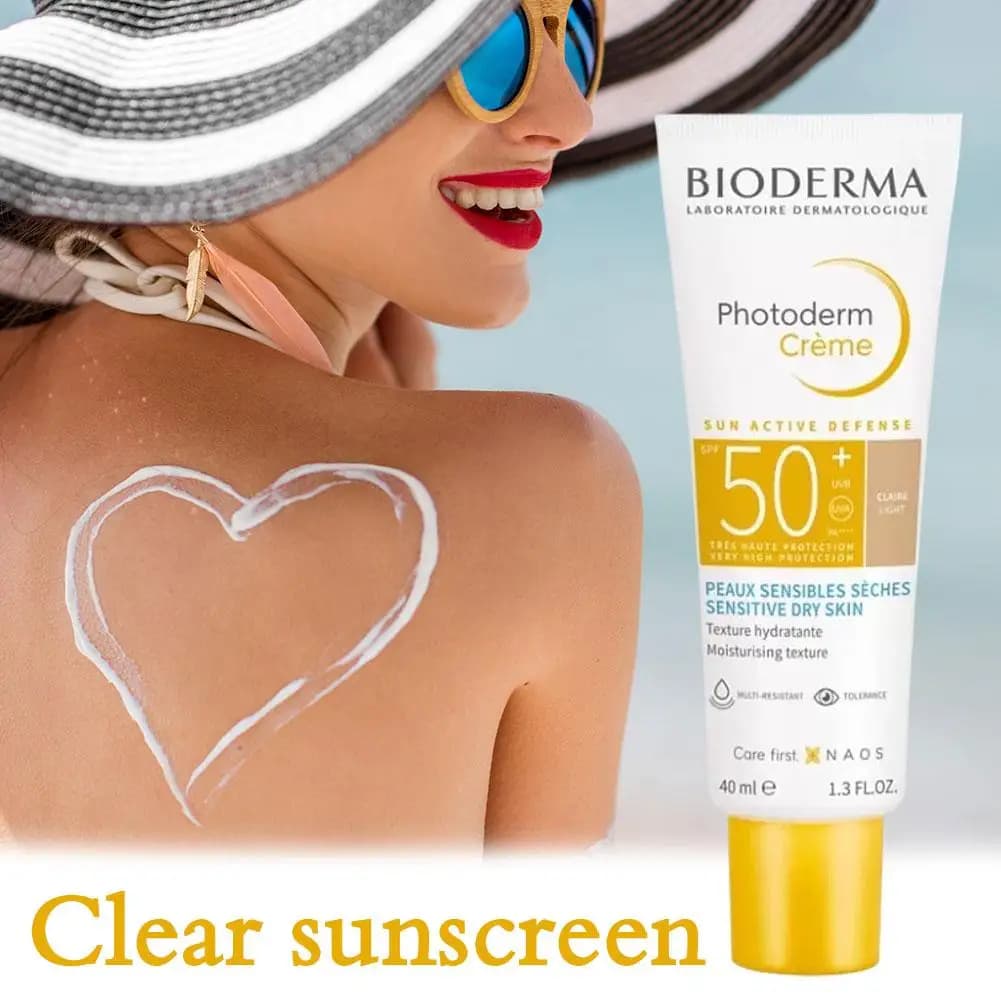 Crème solaire BIODERMA SPF50 – Légère et non grasse pour tous types de peaux, protection résistante à l'eau pour le visage et le corps