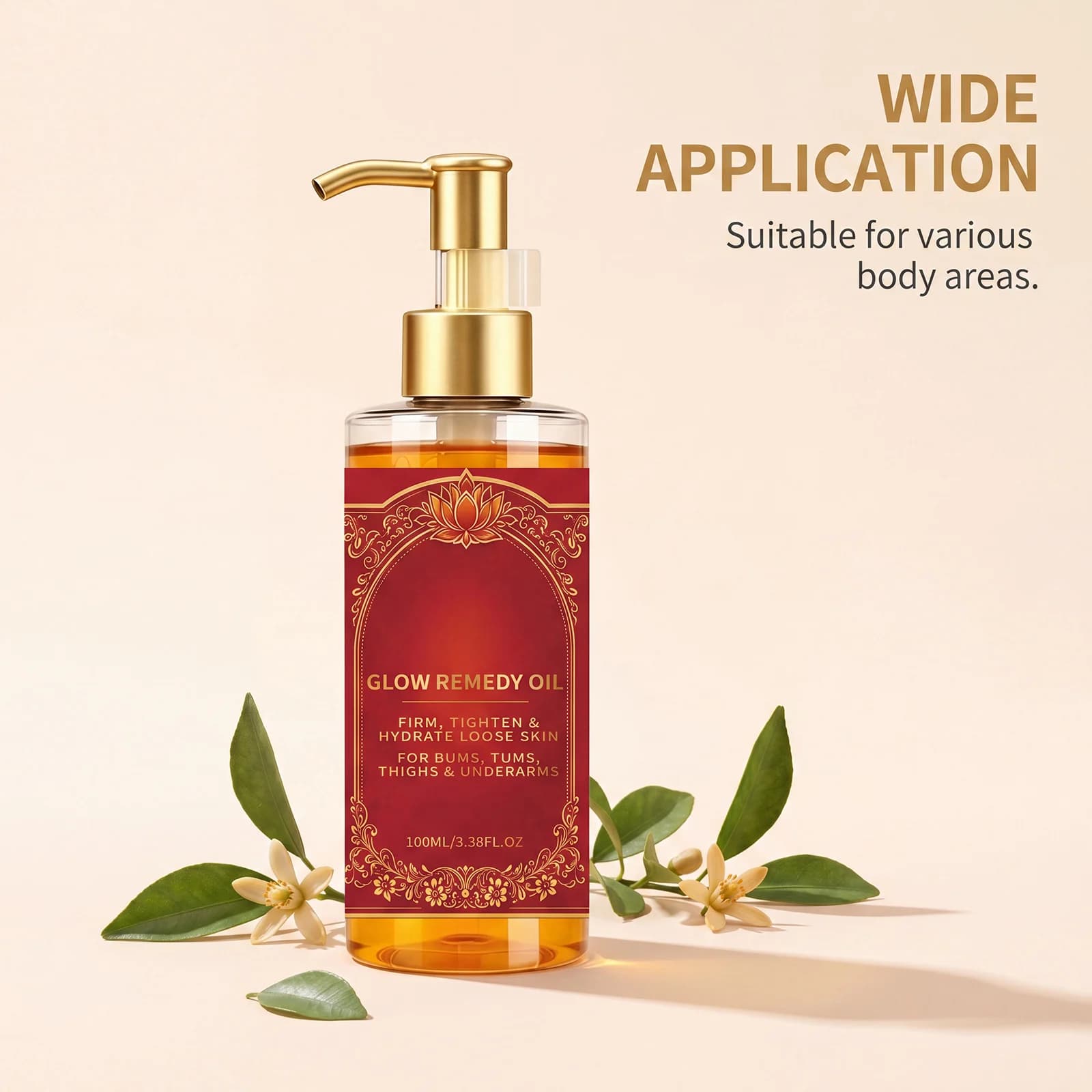 Huile corporelle raffermissante Glow Remedy : Hydrate la peau sèche et flasque