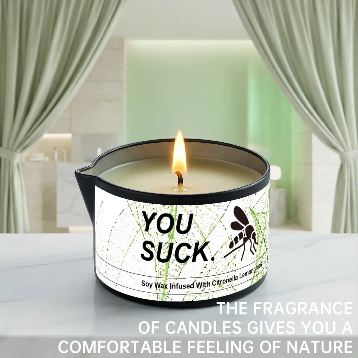 1 bougie parfumée à la citronnelle