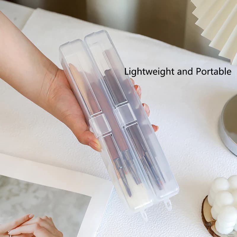 Boîte de rangement pour pinceaux de maquillage, boîtes de rangement portables multifonctions pour outils de beauté, anti-poussière et étanche à l'humidité, boîte pour pinceaux cosmétiques