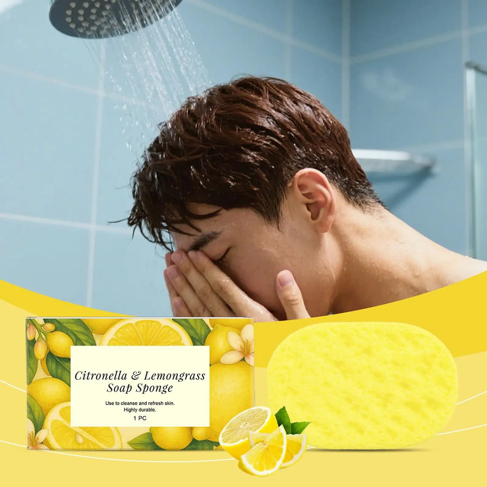 Savon à la citronnelle et à la citronnelle grasse, régulateur de sébum, rafraîchissant, exfoliant, hydratant, produits nettoyants pour la peau, pour la salle de bain et les voyageurs