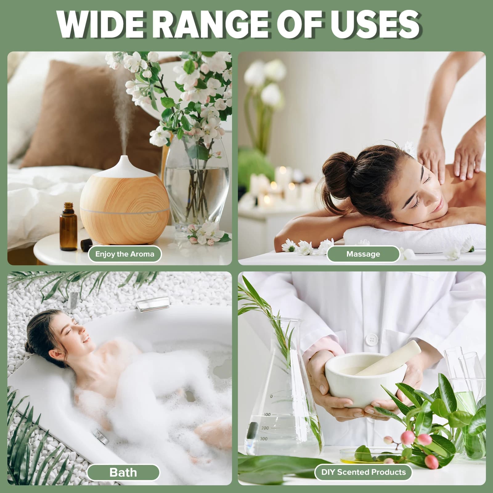 10 ml avec compte-gouttes café brise de mer huile de parfum pour bricolage maison diffuseur d'arôme musc lin frais bébé poudre Magnolia gomme à bulles