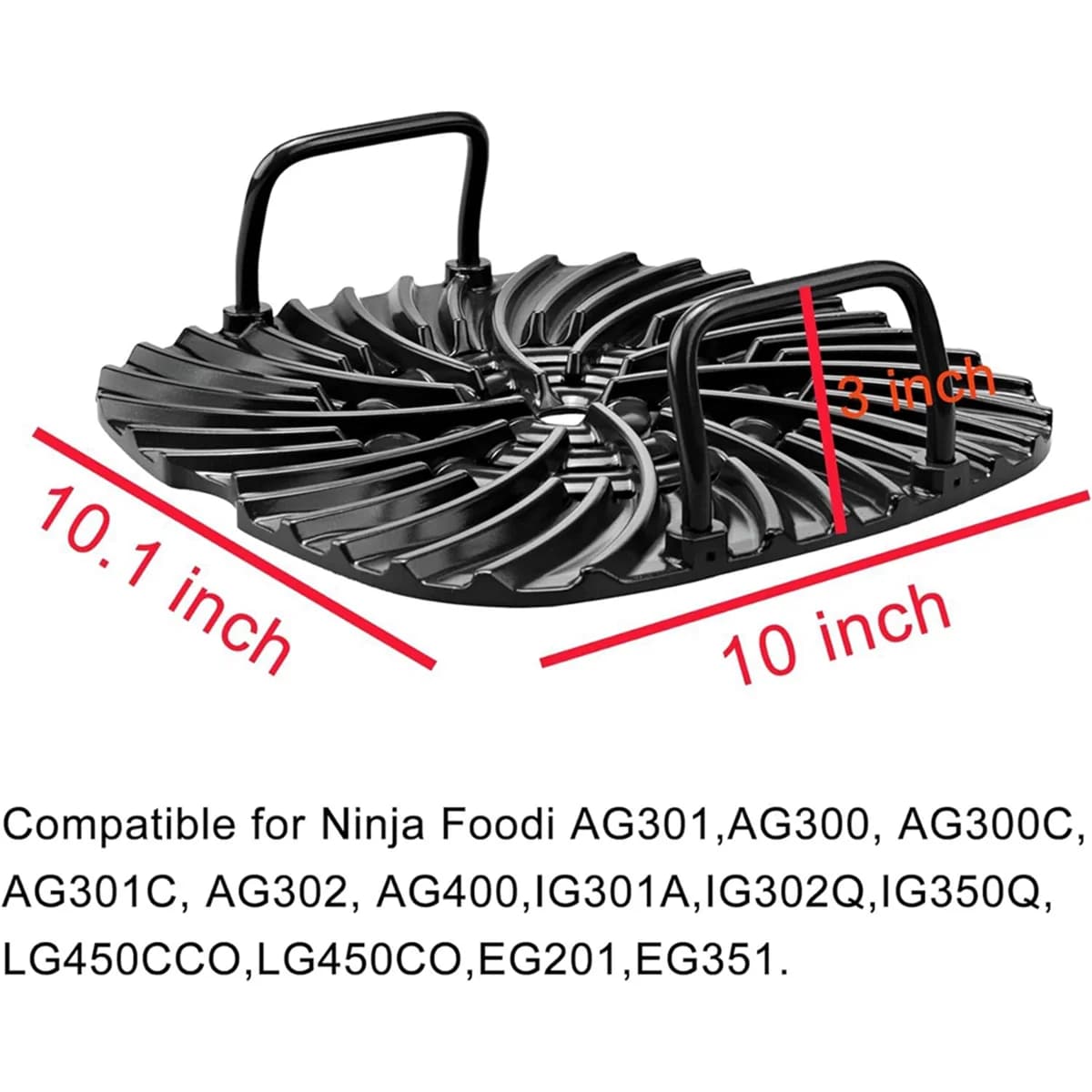 Mir de friteuse à air T1 pour four, filet de friteuse, outil de cuisine, Ninja Foodi AG301, AG300, AG400, AG302, 5 en 1
