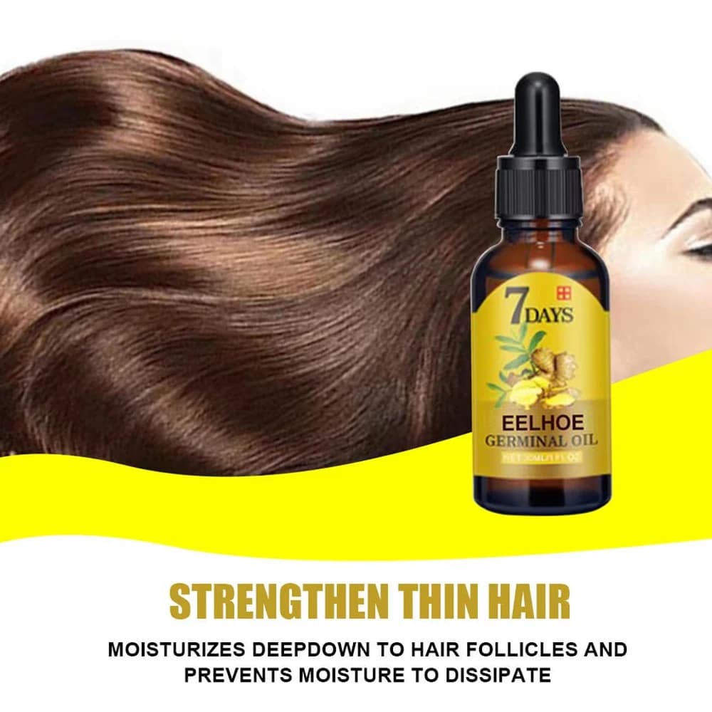 Sérum de croissance des cheveux, huile essentielle à croissance rapide, soins capillaires de beauté, repousse Dense, gingembre, favorisant la régénération des cheveux