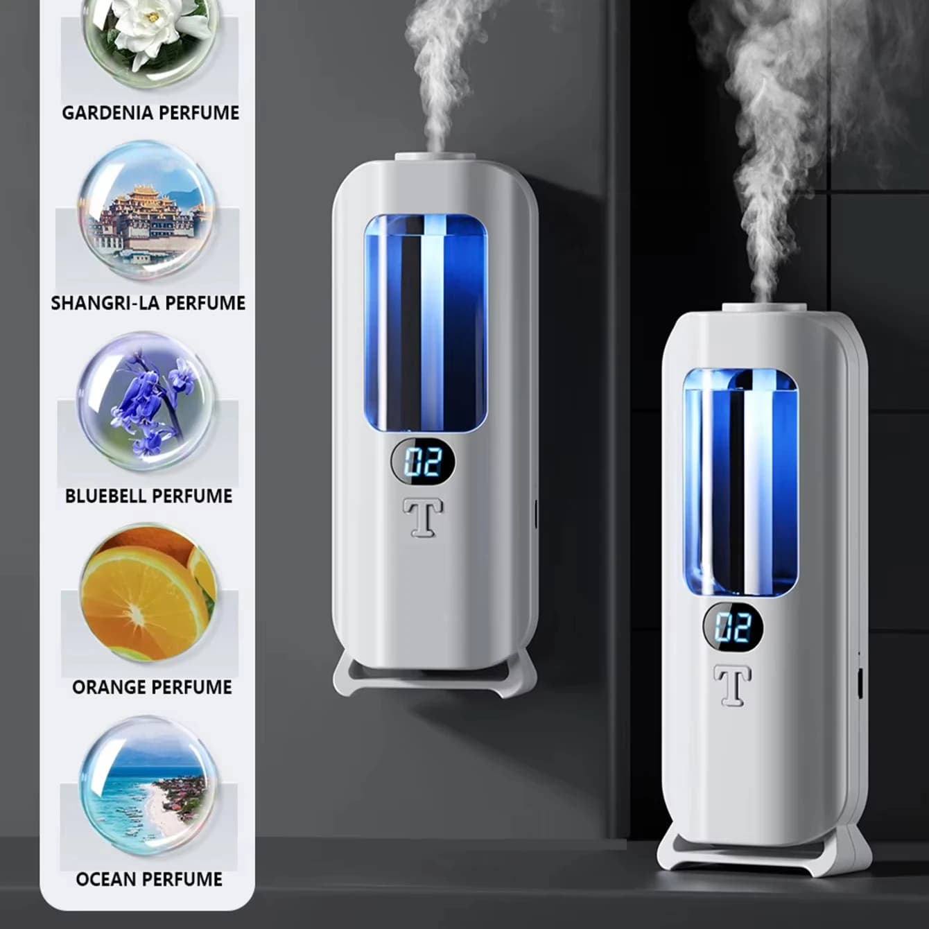 Diffuseur aromatique Rechargeable 5 Modes diffuseur d'huile essentielle Machine diffuseur de parfum fait maison pour parfum de pièce de voiture à la maison
