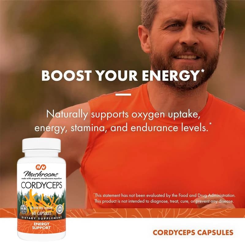 Capsules de Cordyceps, compléments alimentaires pour soutenir l'immunité et l'énergie