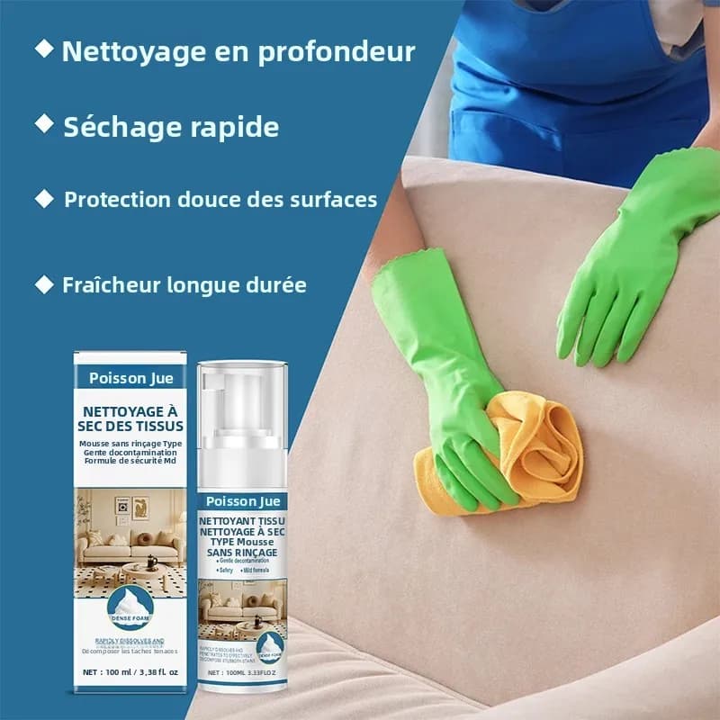 Spray nettoyant pour canapé en tissu, puissant détachant pour le nettoyage domestique, idéal pour le salon, les coussins de canapé, les oreillers, les tapis et les tissus d'ameublement, nettoyage en p