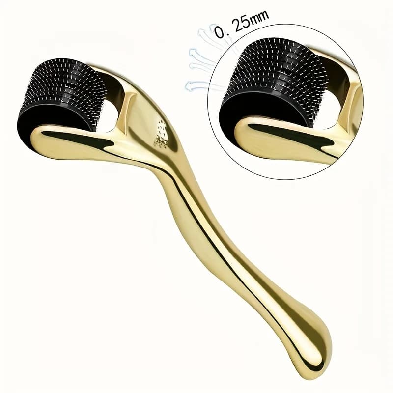 Rouleau micro-aiguilles 540 micro-aiguilles en alliage de titane de 0,25 mm pour le rajeunissement de la peau, la croissance des cheveux et l'élimination des taches de rousseur