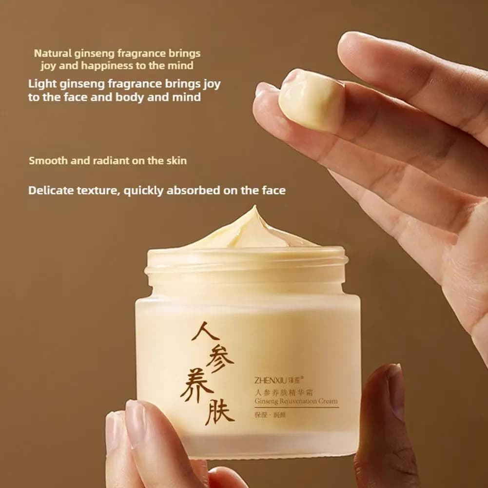 Crème Sérum au Ginseng pour le Visage – Soin Essentiel Éclaircissant, Hydratant et Anti-Rides