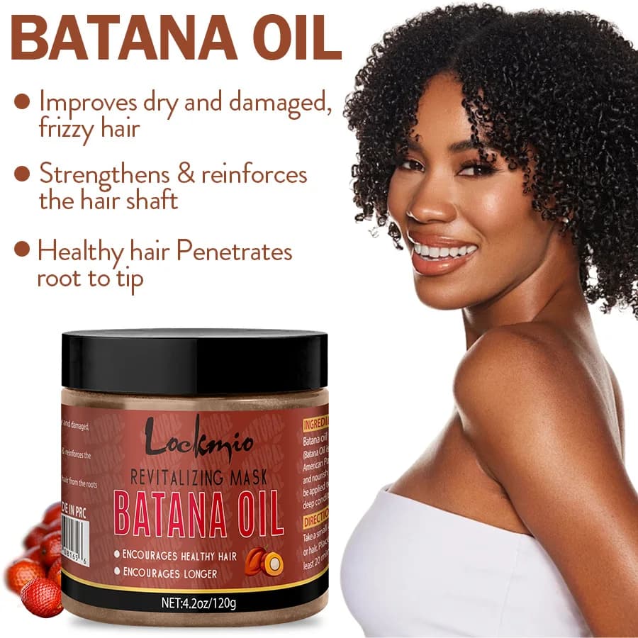 LOCKMIO 120g huile de Batana pour nourrir en profondeur racines revitalisant de Batana naturel améliorer les frisottis cheveux femmes produits de soins capillaires pour les femmes