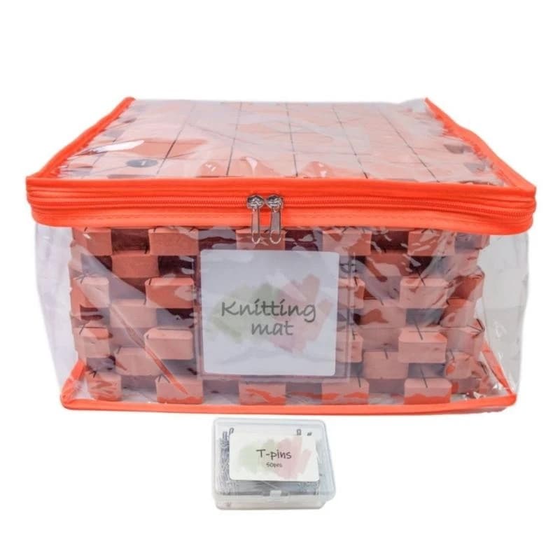 Tapis blocage pour tricot, planches blocage épaisses avec épingles en T, accessoires Crochet pour le travail 9 pièces
