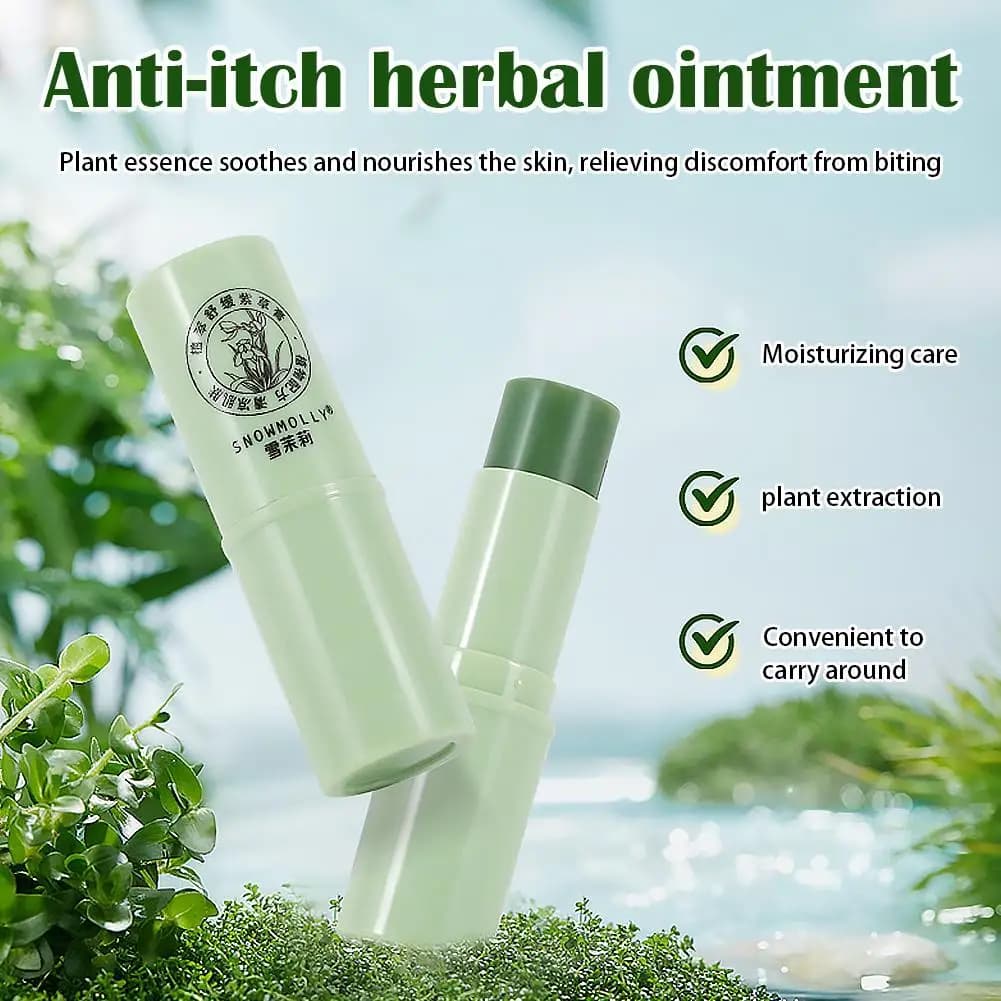 Baume Apaisant Anti-Moustiques et Préventif contre les Piqûres Estivales à l'Extrait de Plante Snowmolly – Stick Herbal Apaisant