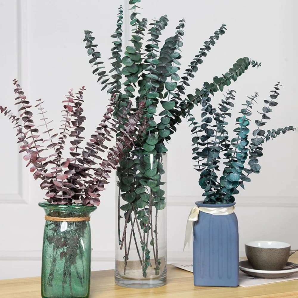 Bouquet de fleurs séchées en feuilles d'eucalyptus, Bouquet de table, fleurs de mariage, décoration de la maison, accessoires pour la maison, plantes de table