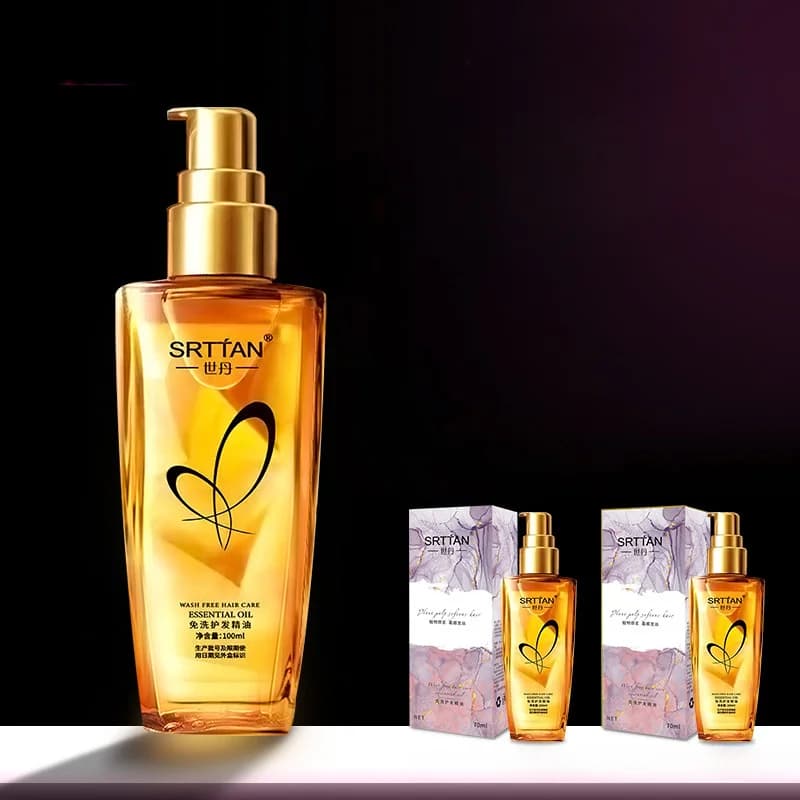 Huile Essentielle Soin Capillaire Sans Rinçage, Soin Capillaire Adoucissant, Sans Rinçage Non Gras, Huile pour Cheveux, Convient à Tous Types de Cheveux