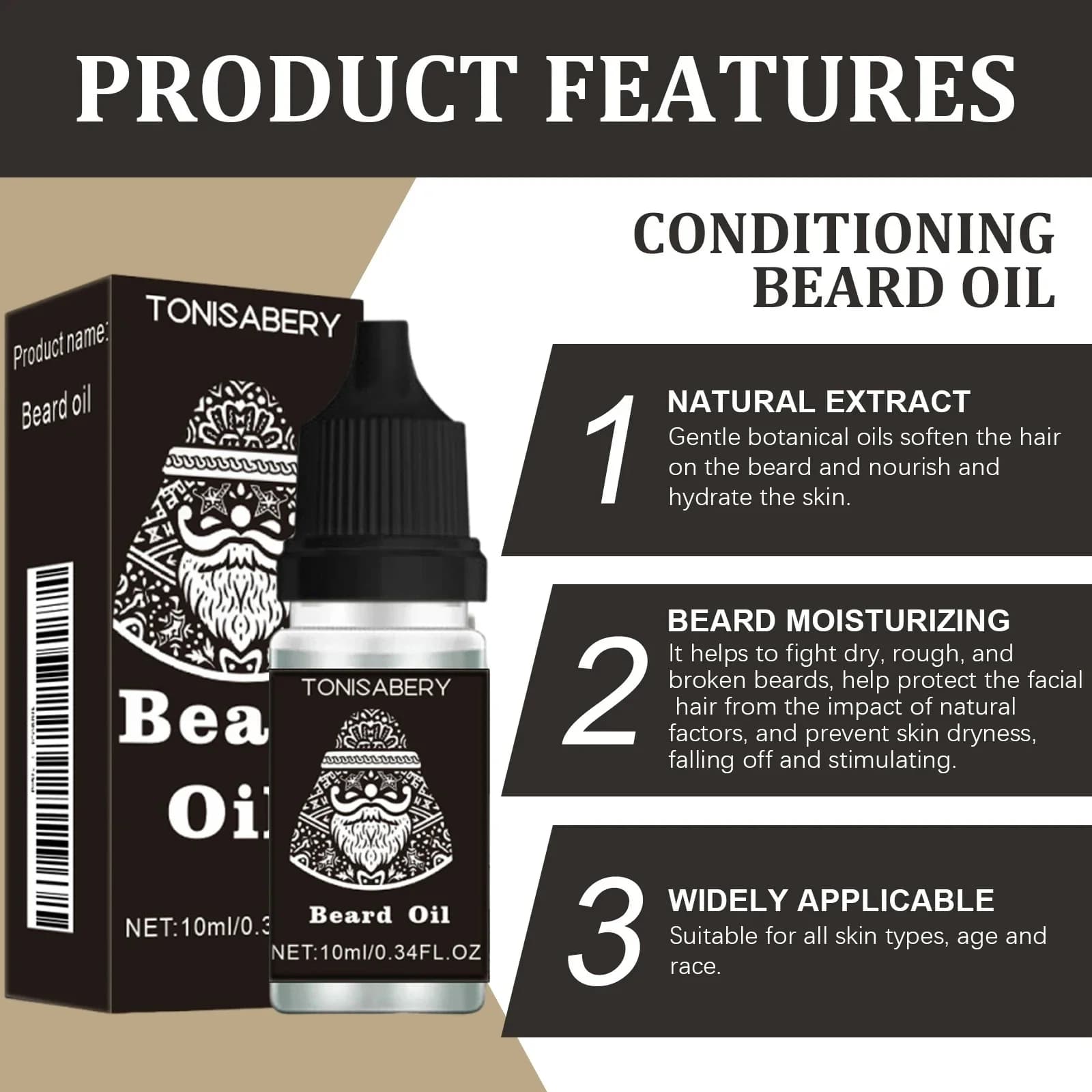 Sérum de croissance rapide de la barbe de haute qualité pour hommes