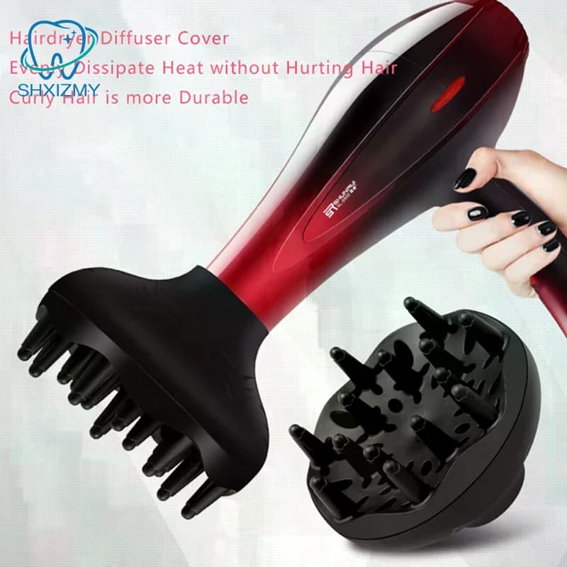 Diffuseur de cheveux professionnel 1 pièce, séchoir à boucles universel, outil de coiffure pour salon, noir