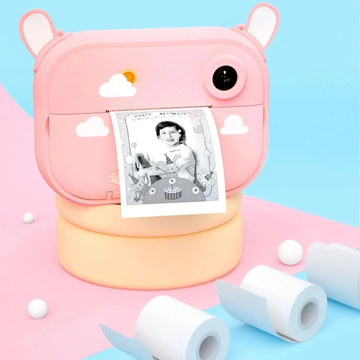 Recharge d'appareil photo instantané pour enfants, 12 rouleaux, Film en papier d'impression, impression thermique sans noyau pour caisse enregistreuse Portable de 57mm, imprimante Mobile