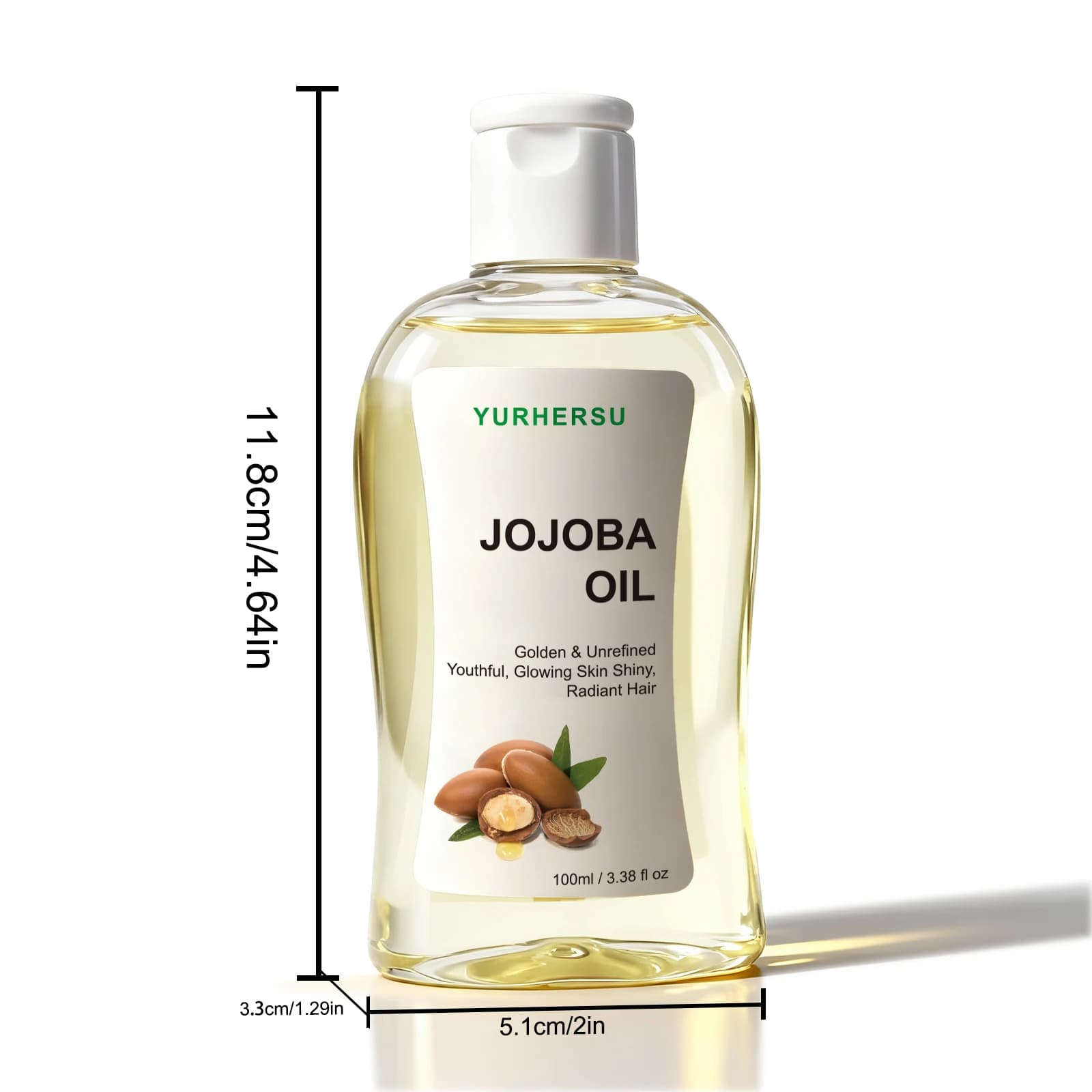 Jojoba huile pour cheveux hydratant et réparateur 100% traitement pur pour cheveux secs et endommagés hydratation profonde Anti-frisottis brillant 100ml