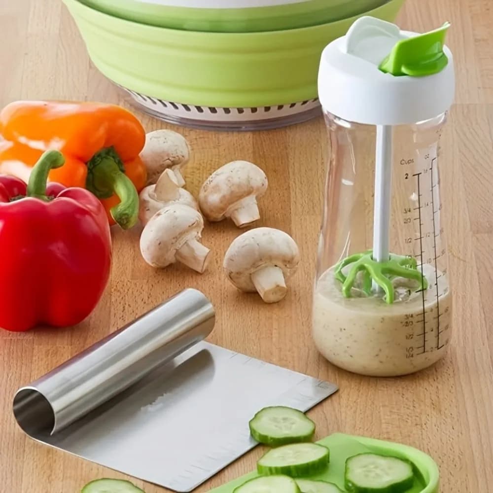 Bouteille doseuse à manivelle pour vinaigrette 500 ml