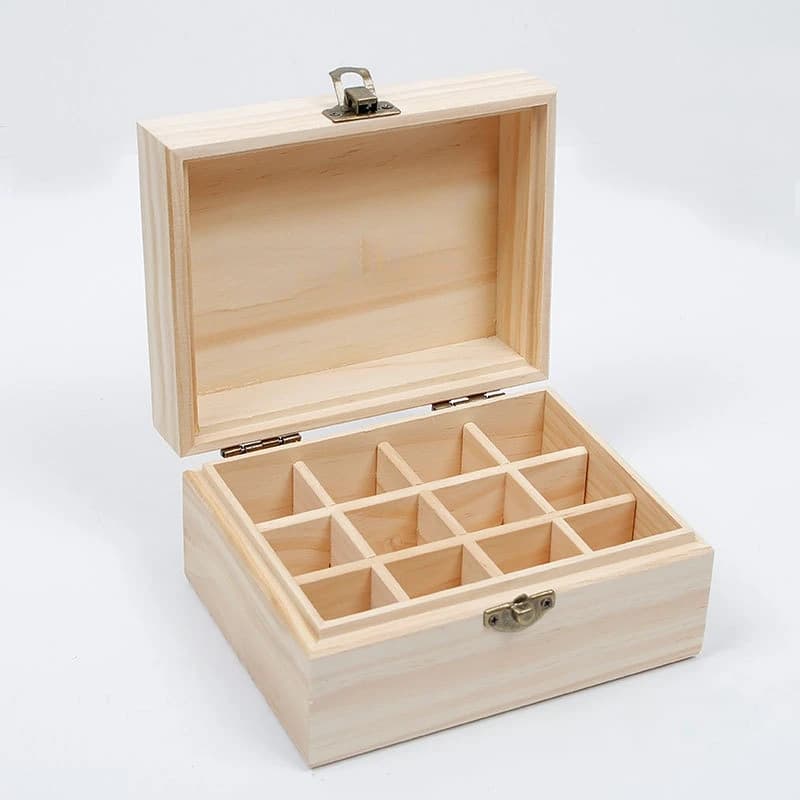 Pour DoTERRA boîte de rangement d'huiles essentielles en bois boîte de rangement à 12 compartiments 15ML boîte d'affichage d'huiles essentielles à 12 compartiments
