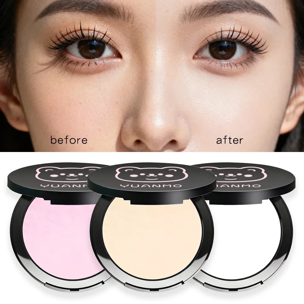 Poudre pressée transparente blanche, contrôle du sébum, éclaircissante, matifiante, blanchissante, base de maquillage pour le visage, fond de teint compact, correcteur, cosmétiques