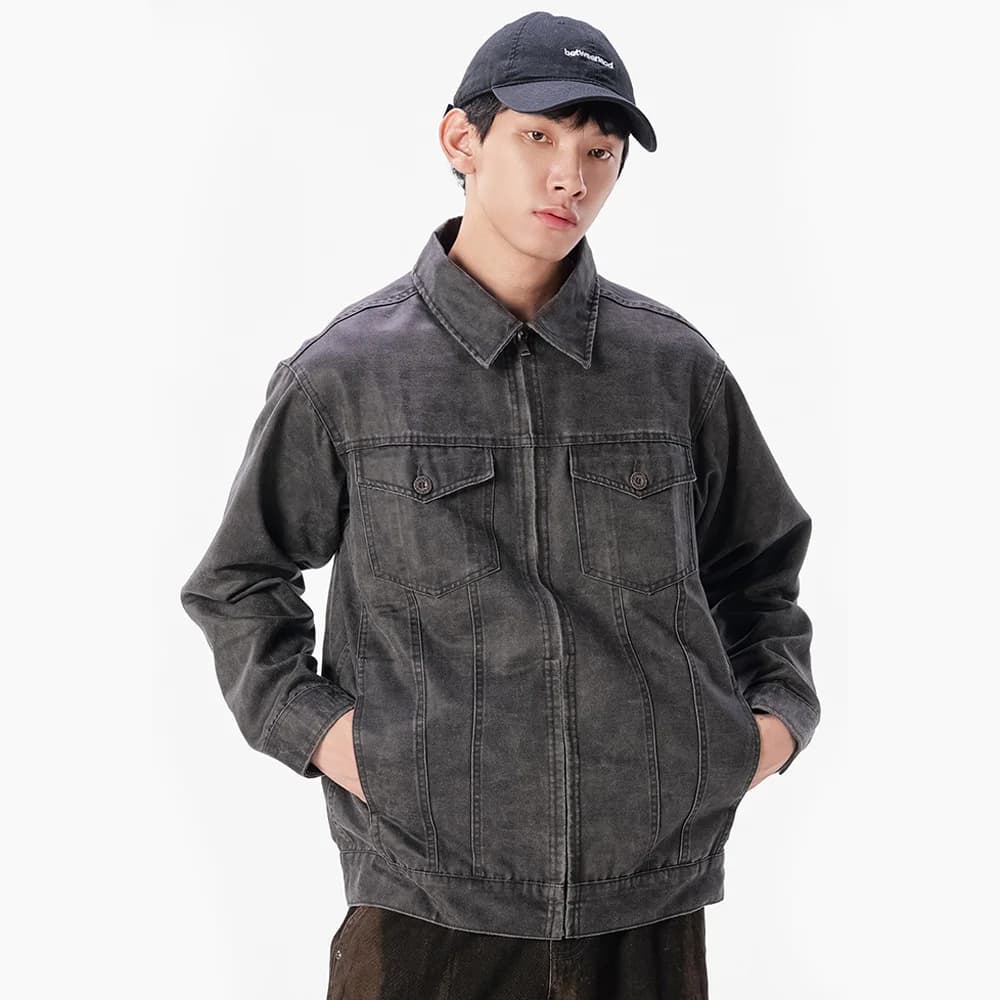 Veste enduit de cire d'huile pour hommes