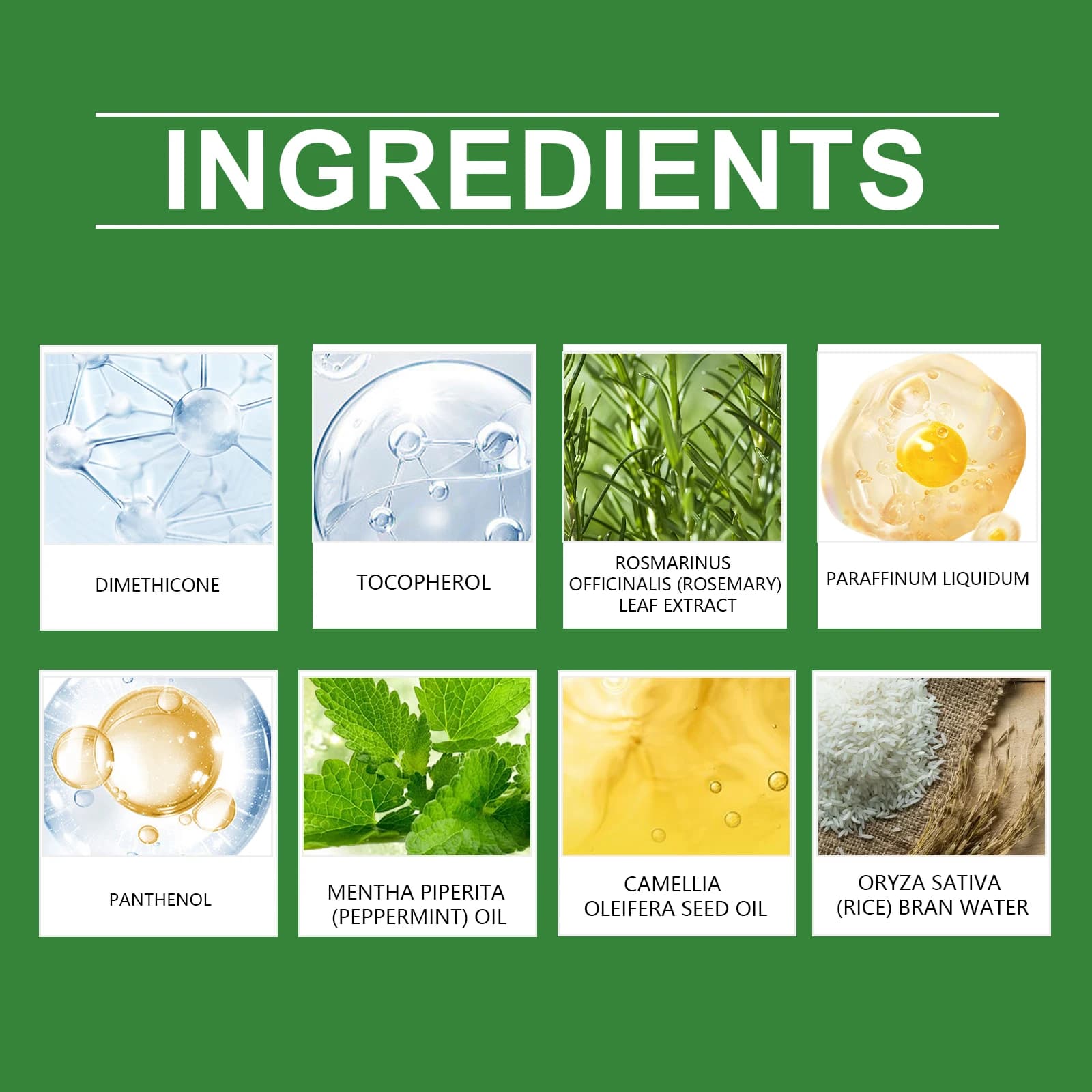 Spray capillaire à la rosemaine et à l'eau de riz pour cheveux secs et abîmés, soin hydratant et nourrissant du cuir chevelu, anti-pelliculaire, pour des cheveux doux, lisses et renforcés.