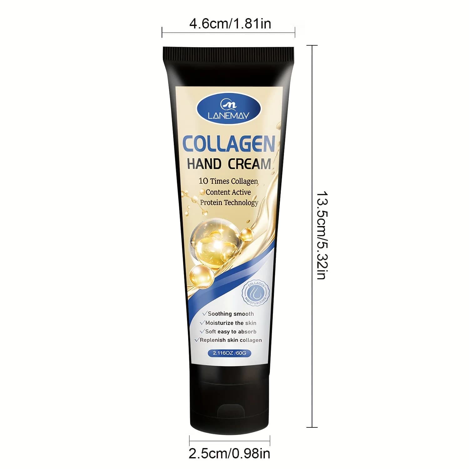 Crème pour les mains au collagène et à l'acide hyaluronique – Hydratation intense