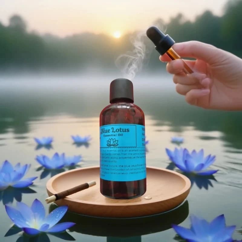 Diffuseur d'huile essentielle de lotus bleu naturel