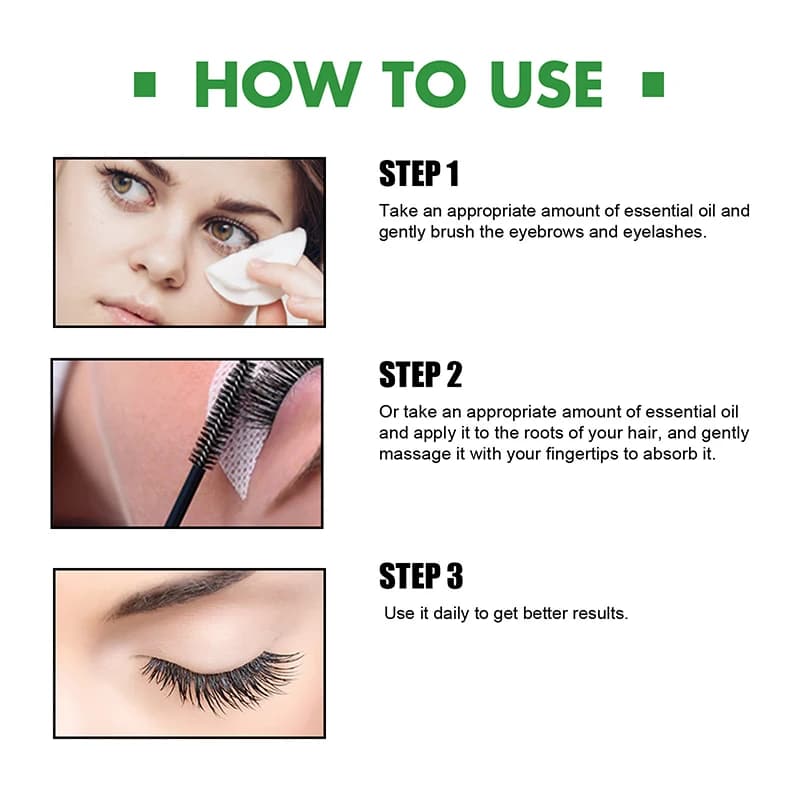 Huile de ricin noire 100% pure pour femmes, croissance des sourcils, nourrit les sourcils, huile essentielle naturelle, lifting des cils, soin allongeant
